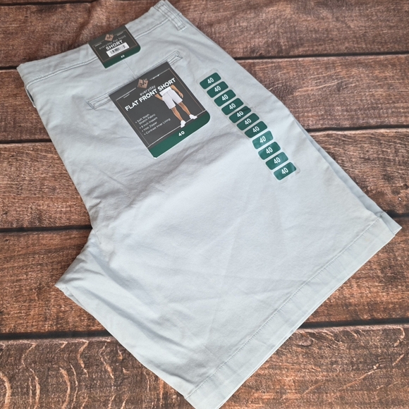 Members Mark Men's Gray Flat Front Shorts Size 40 NWT Soft Stretch AV1678 - Picture 3 of 11